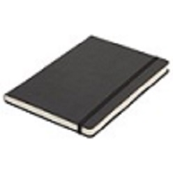 Flexi notebook with elastic binder and satin bookmark, with 96 sheets (192 yellow lined pages) and PU cover